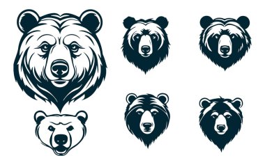 Bear Silhouette Vector, Bear Animal Silhouette Beyaz Arkaplanda, Bear Vector Illustration, Black Bear Silhouette Simgesi