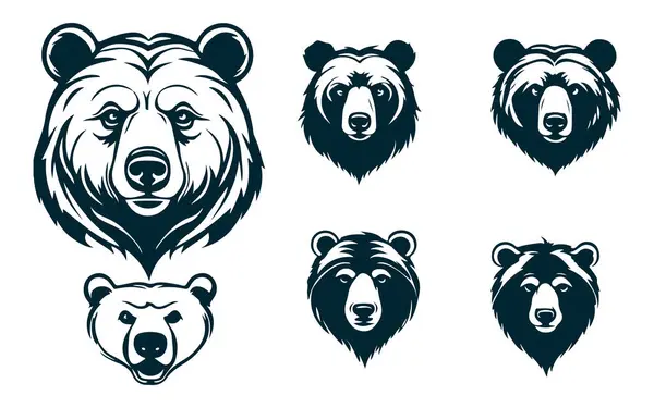 Bear Silhouette Vector, Bear Animal Silhouette Beyaz Arkaplanda, Bear Vector Illustration, Black Bear Silhouette Simgesi