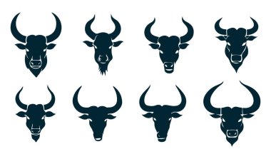 Beyazın üzerindeki Bull Side Görünümü Silueti