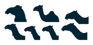 Logo Tasarımı için Deve Tarafı Görünümü Silueti