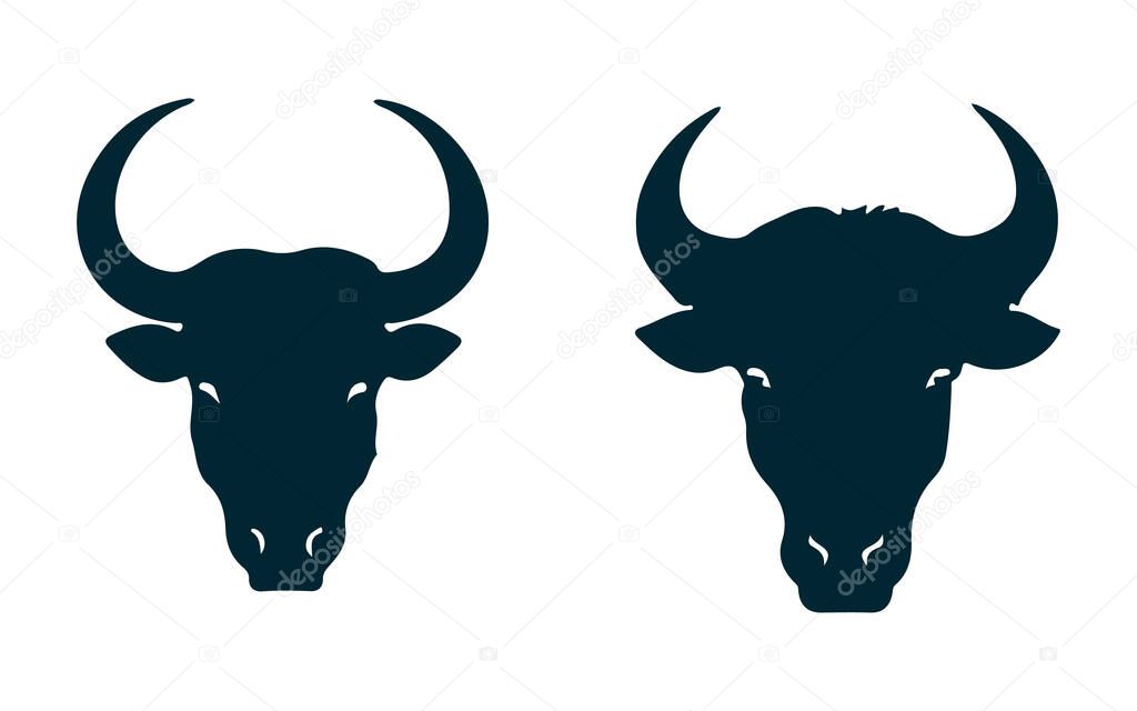 American Buffalo Wild Animal Silhouette for Logo and Graphic Design