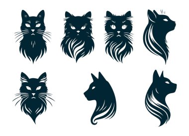 Siyah Kedi Tarafı Görünümü Siluet Vektörü