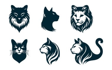 Modern Kedi Silüeti Vektör Sanatı