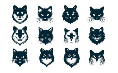 Siluet Biçiminde Basit Kedi Grafiği