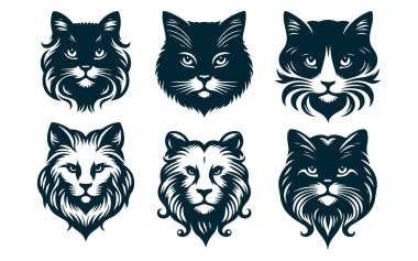 Tasarım Projeleri için Şirin Kedi Silueti