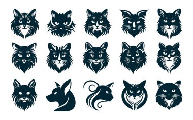 Web & Yazdırma için Ev Kedisi Silueti