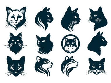 Profil Siluet Vektör Grafiğindeki Kedi