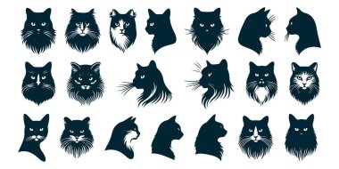 Logo Tasarımı İçin Minimalist Kedi Silüeti