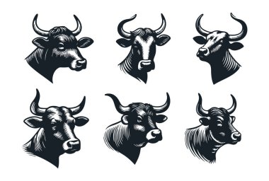 Markalaşma için Basit İnek Silüeti Vektörü