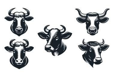 Çiftlik Logoları için İnek Silüeti Tasarımı