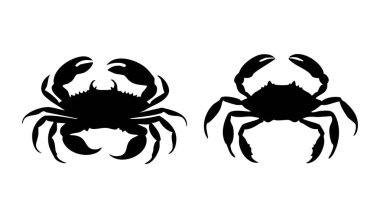 Logo Tasarımı için Basit Yengeç Siluet Vektörü