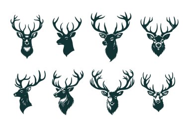 Web Tasarımı için Vektör Geyik Silueti