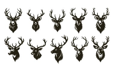 Doğa Projeleri için Geyik Silüeti Vektörü