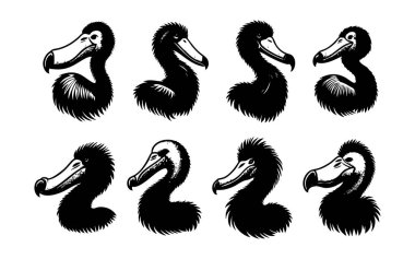 Hayvan Markası için Dodo Siluet Vektörü