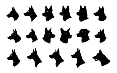 Gardiyan Köpek Siluet Vektörü