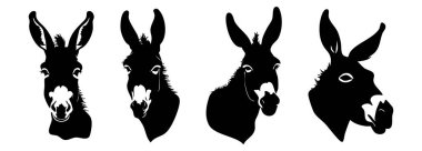 Basit Eşek Vektörü İzole Edilmiş Çizim