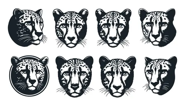 Minimalist Çita Vektör Siluet Tasarımı