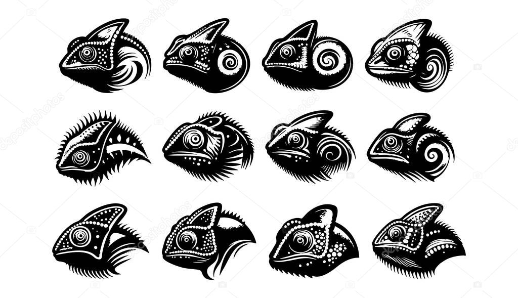 Chameleon Vector Art for Animal Design