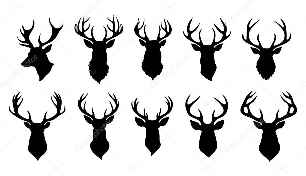 Wild Deer Silhouette Vector for Branding