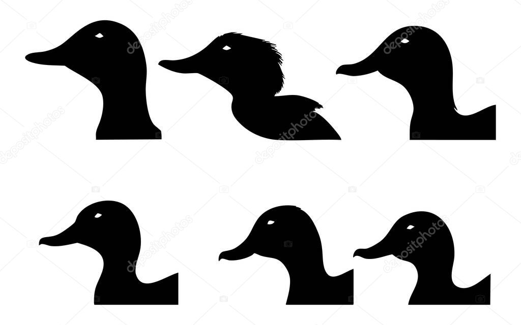 Minimalist Duck Vector Silhouette