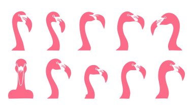 Logo Tasarımı için Flamingo Kuş Silueti