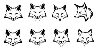 Beyaz Arkaplanda İzole edilmiş Tilki Vektörü Silueti, Vahşi Tilki Hayvan Silueti Vektör İllüzyonu, Siluet Biçimli Tilki Tarafı Görünüm Vektörü