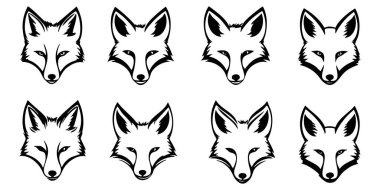 Beyaz Arkaplanda İzole edilmiş Tilki Vektörü Silueti, Vahşi Tilki Hayvan Silueti Vektör İllüzyonu, Siluet Biçimli Tilki Tarafı Görünüm Vektörü