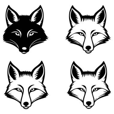 Beyaz Arkaplanda İzole edilmiş Tilki Vektörü Silueti, Vahşi Tilki Hayvan Silueti Vektör İllüzyonu, Siluet Biçimli Tilki Tarafı Görünüm Vektörü