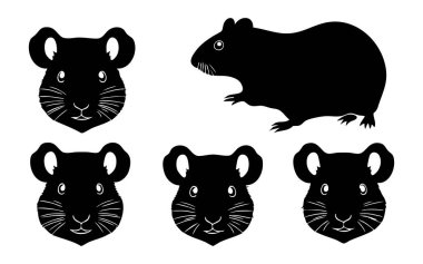 Beyaz Arkaplanda Basit Hamster Vektör Sanatı