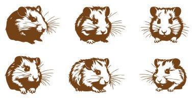 Minimalist Hamster Vektör Siluet Tasarımı