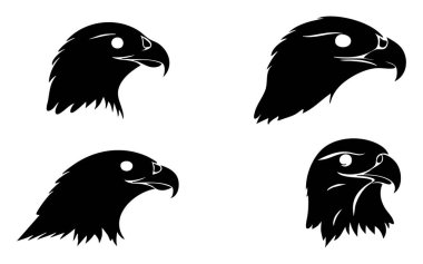 vektör siyah kuş silueti beyaz arkaplanda izole edildi