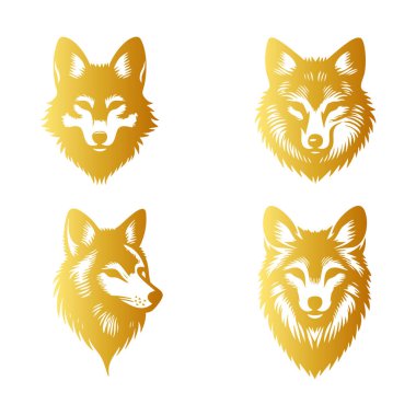  Beyaz Arkaplanda Çakal Baş Vekil Silueti, Vahşi Çakal Yüzlü Siyah Siluet, Çakal Baş Vektör Vahşi Yaşam Tasarımı