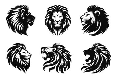 vektör aslan başı simgesi