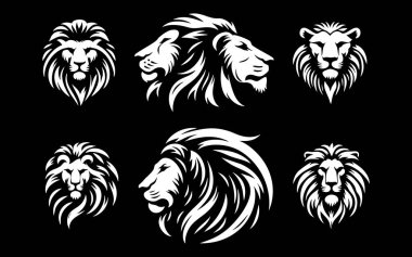 Aslan amblemi. vektör illüstrasyonu