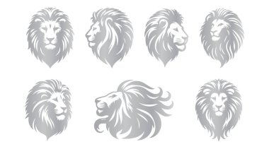 aslan logosu tasarımı vektörü