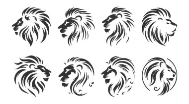 Siyah aslan başı seti