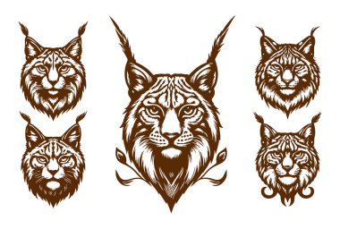 Luchs Baş Tasarımı Temiz Vektör Tasarımı