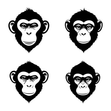 Hayvan Sanatı Projeleri Baş Siluet Vektörü