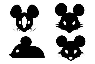 Hayvan Temalı Projeler için Evcil Fare Baş Vektörü