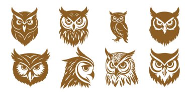 Beyaz Arkaplan 'da Baykuş Baş Vekil Silueti, Hayvan Sanatı Projeleri Minimalist Baykuş Baş Silueti, Kuş ve Vahşi Yaşam Resimleri için Baykuş Profil Vektörü