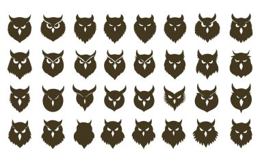 Beyaz Arkaplan 'da Baykuş Baş Vekil Silueti, Hayvan Sanatı Projeleri Minimalist Baykuş Baş Silueti, Kuş ve Vahşi Yaşam Resimleri için Baykuş Profil Vektörü