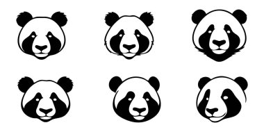 Sevimli siyah panda seti