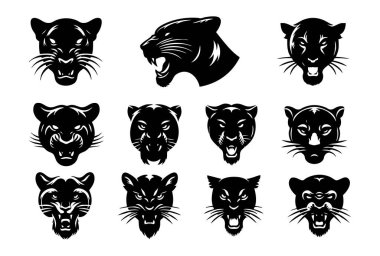 Grafik Tasarımı için Siyah Panter Vektör Silueti