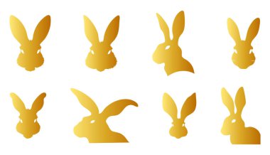 Paskalya tavşanı kulakları vektör belirler