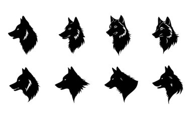 Kurt kulaklığı. Kurt logosu. Kurt logosu vektör illüstrasyonu.