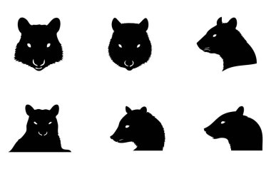 Beyaz Arkaplanda Wombat Vektör Silueti