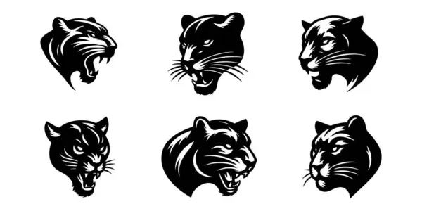 Güçlü Orman Kedisi Silüeti Vektör Biçiminde