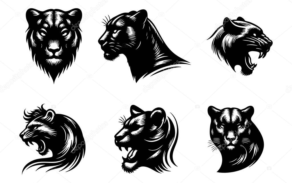 Panther Head Clipart Vector for Creative Designs