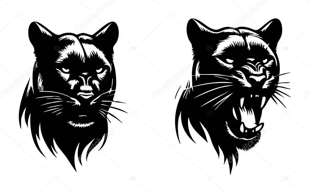 Jungle Predator Panther Head Vector Design