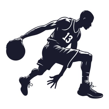 basketbol oyuncusu vektör çizim